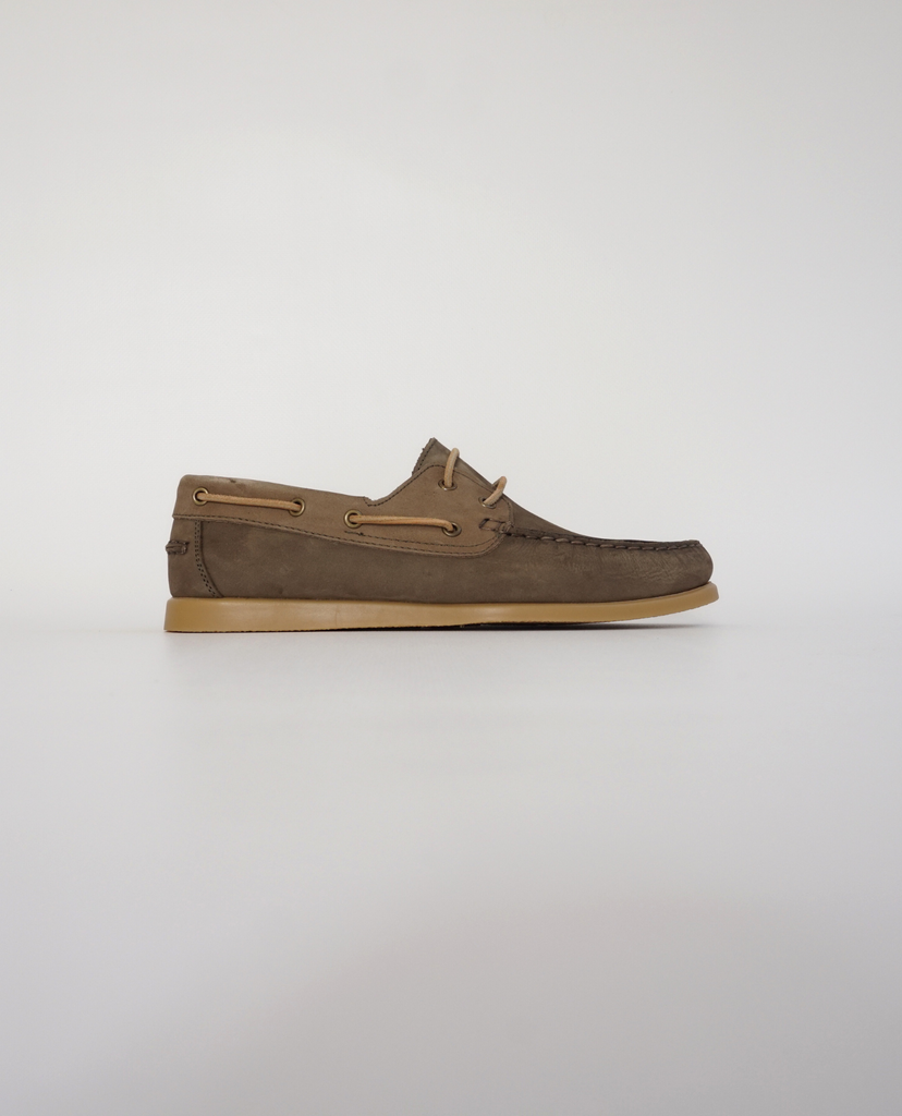 Kaki Nubuck Boat Shoes