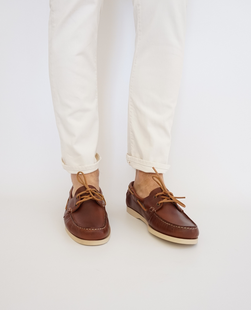 Chestnut Leather Boat Shoes